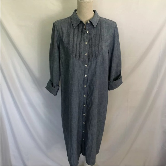 Lands' End Dresses & Skirts - Lands End Blue Jean Denim Shirt Dress Light Wash